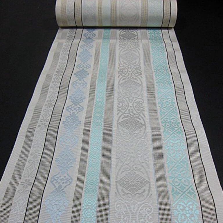 夏物 新品 正絹 本場筑前博多織紗八寸名古屋帯【松葉仕立・御仕立付