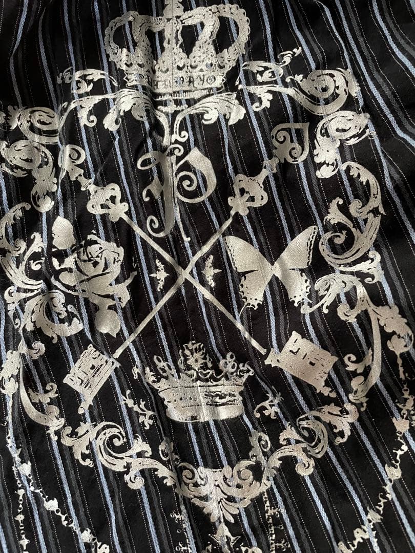 PUTUMAYO プトマヨ フレアスカート 黒と白のストライプ