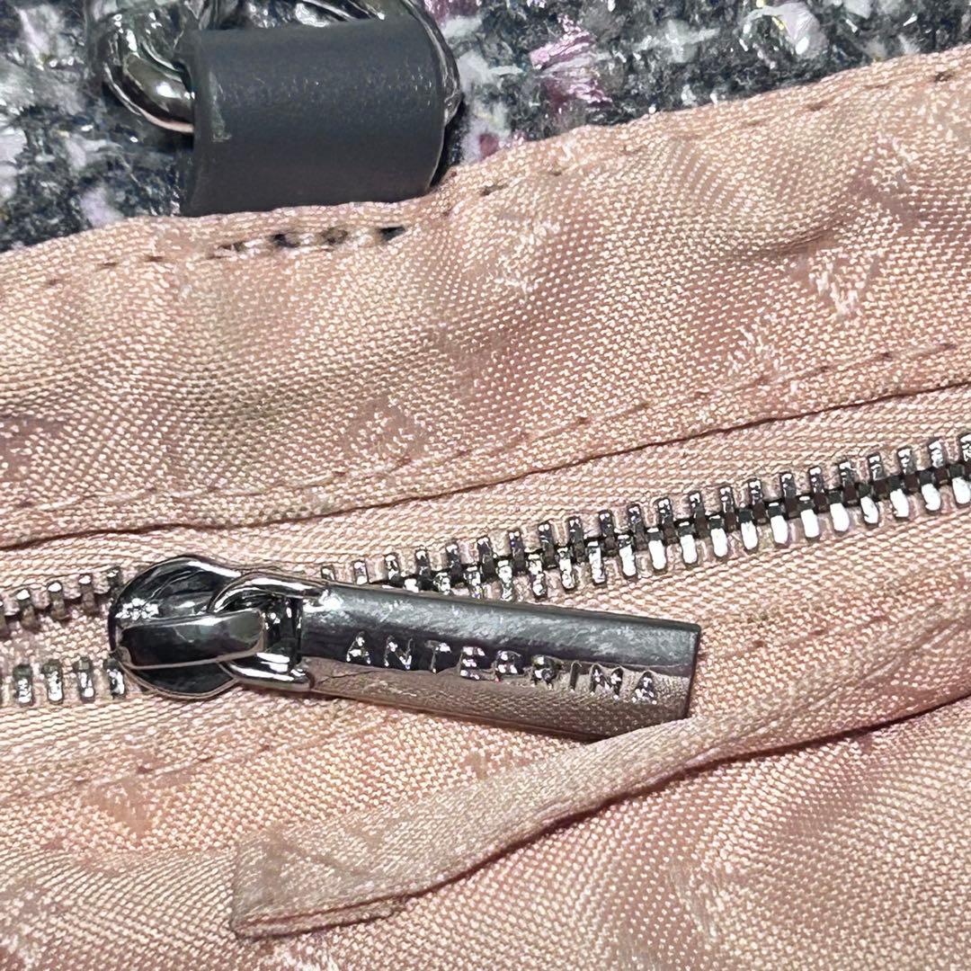 ANTEPRIMA ワイヤー　ツイード　スモール　ミニバッグ　グレー