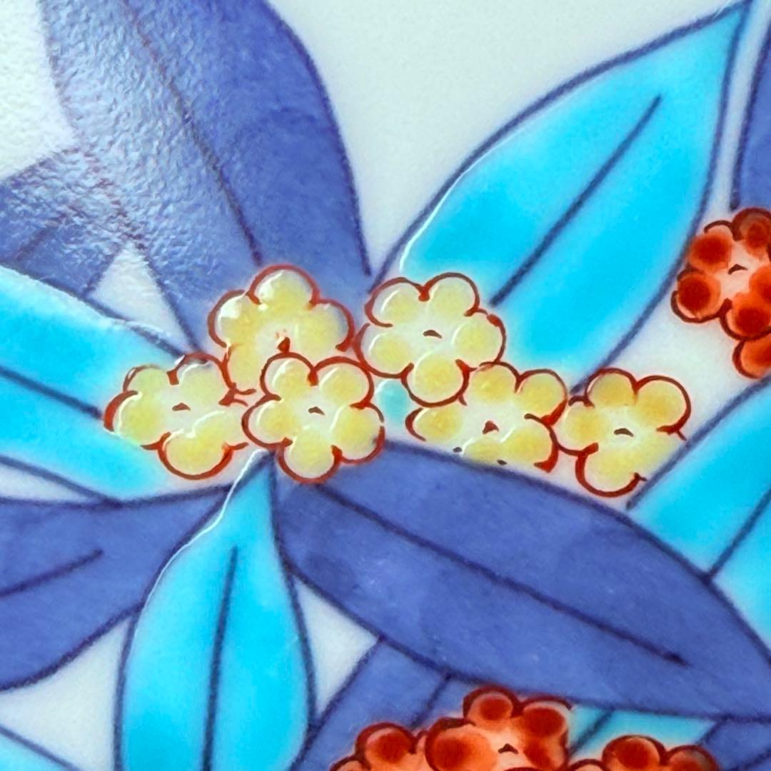 人間国宝今泉今右衛門錦沈丁花絵銘々皿八角形共箱高級ライン日本料理