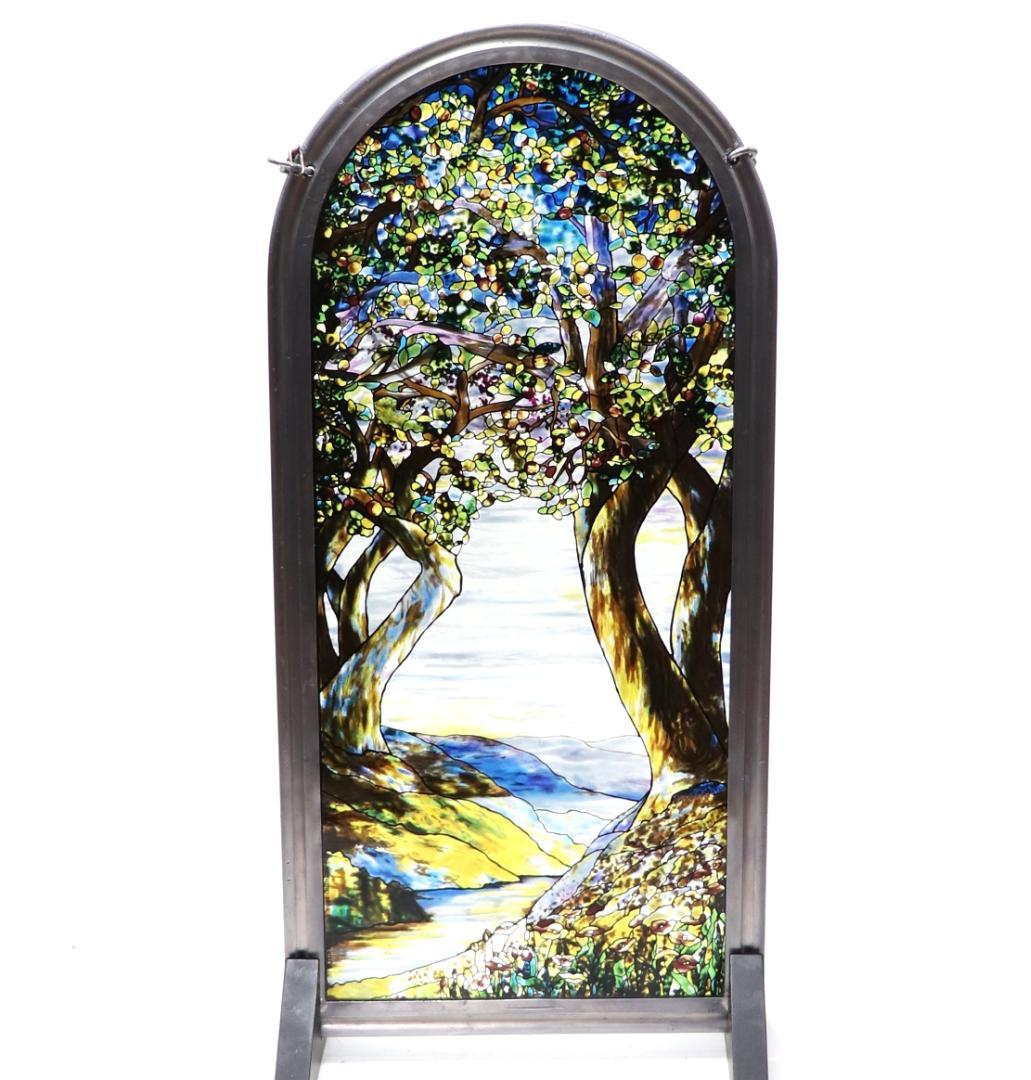 ルイス・C・ティファニー ヴィンテージ ステンドグラス 雄大な景色 風景