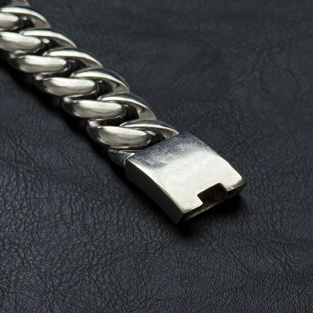 シルバー925刻印あり 極太 喜平チェーン ブレスレット ヴィンテージ