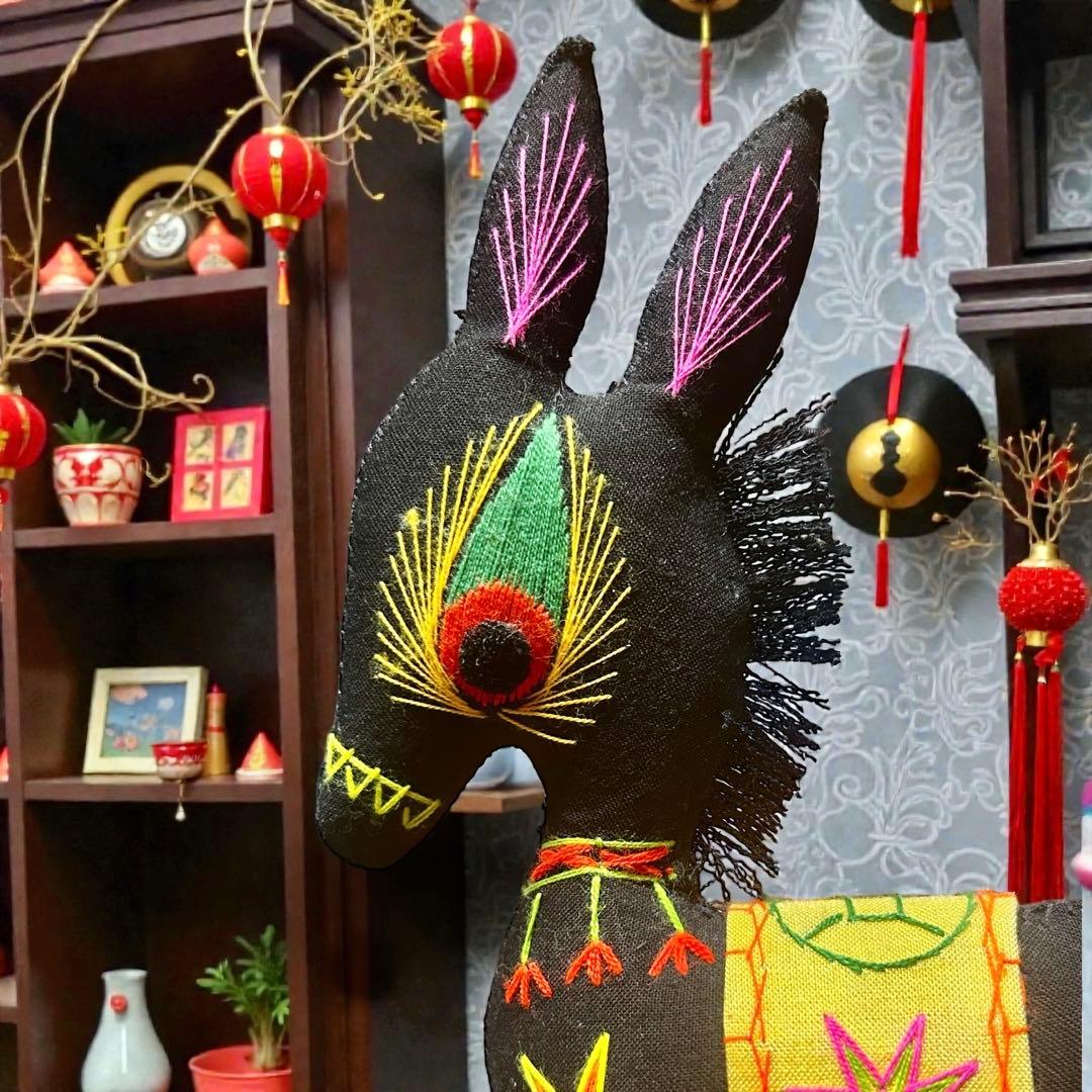 昭和期の中国民間玩具・陝西省西安 毛馿（馬）郷土玩具 午年