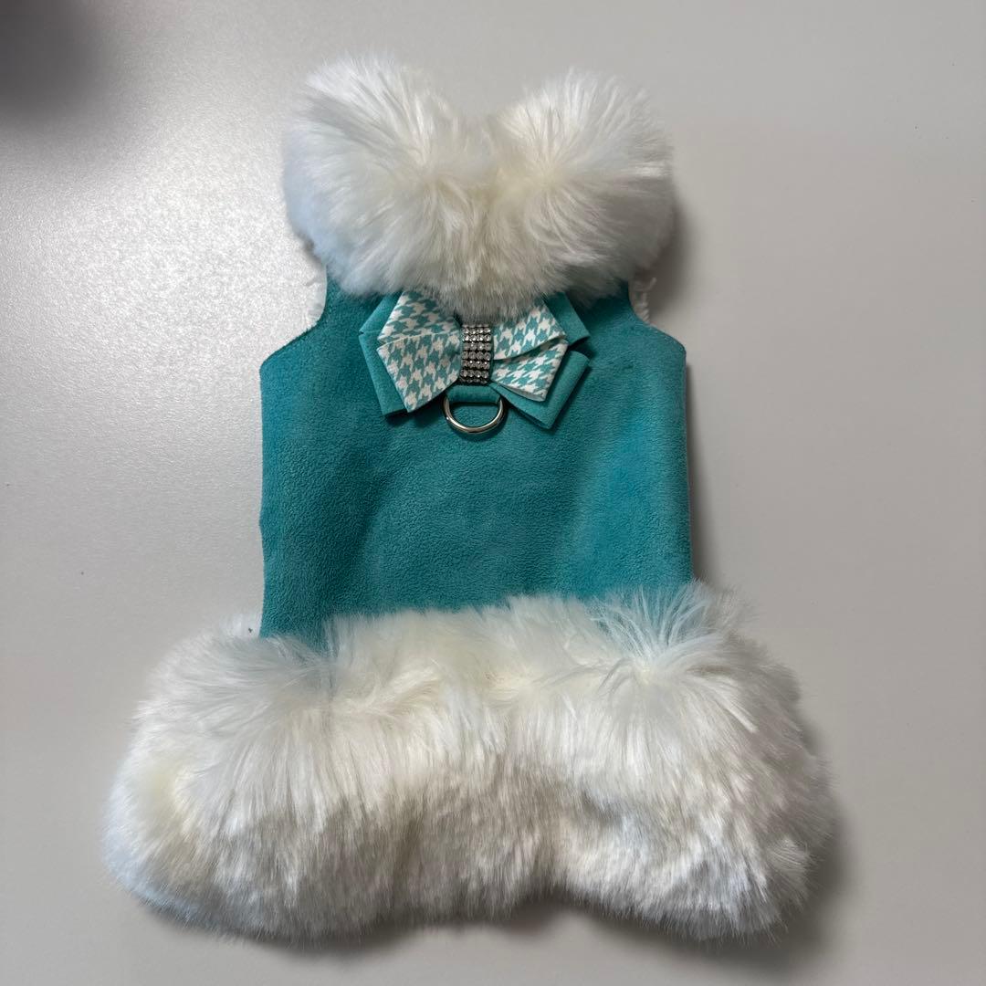 スーザンランシー コートハーネス ファー リボン lunablue S 散歩