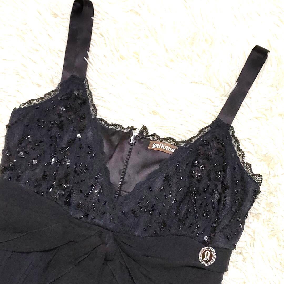 GALLIANO③ Beaded Sequin Dress One-piece