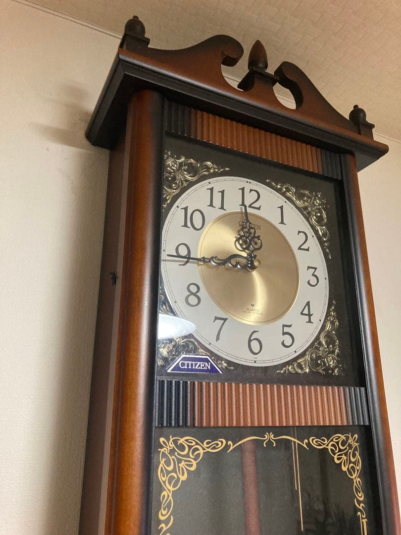 昭和レトロ　シチズン 電池式振り子時計　クウォーツ式　稼働品②