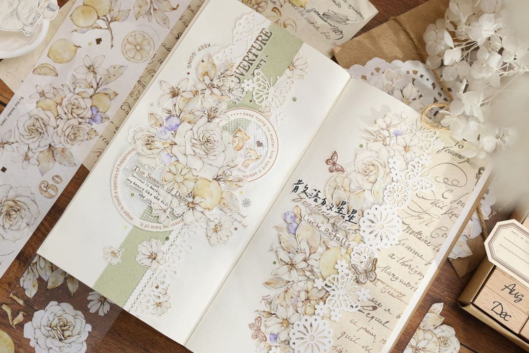 ⭐️SALE⭐️ 小白家文創《午后阳光》海外マスキングテープ　マステ 【2518】