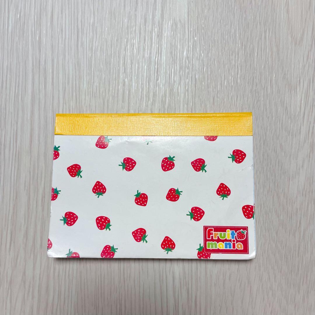 希少】90s 平成レトロ いちご ミニ メモ帳 当時物 レア - メルカリ