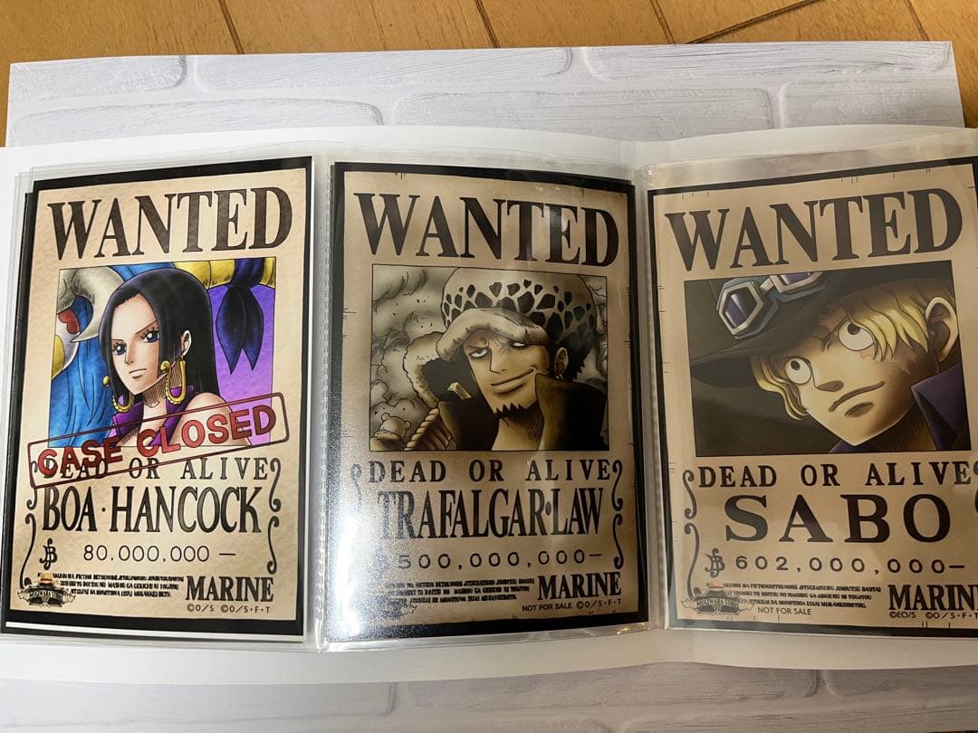 ONE PIECEグッズ クリアファイル 限定シール 手配書まとめ販売 ルフィ