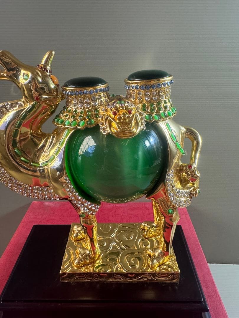 1542 中国美術 りゅうきんらくだ 流金駱駝 金メッキ ラクダ 奮門開拓 2