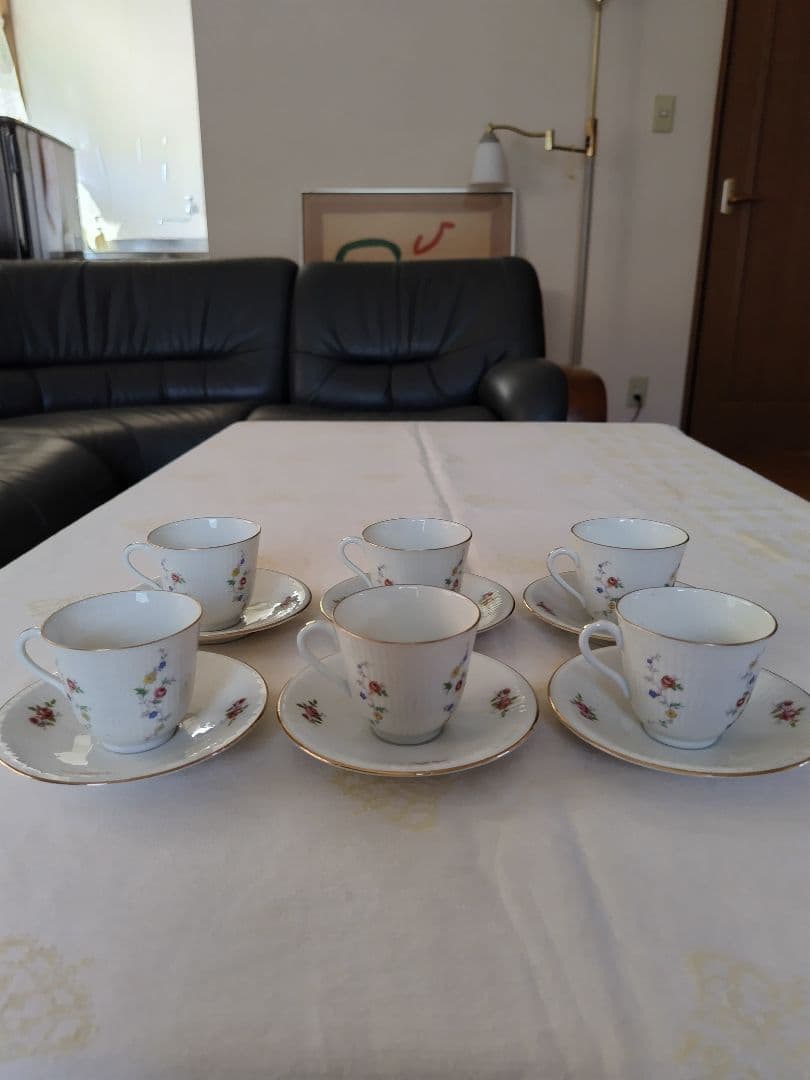 ロ−ルストランド　スエ−デン 592 デミタスカップセット六客　ヴィンテージ