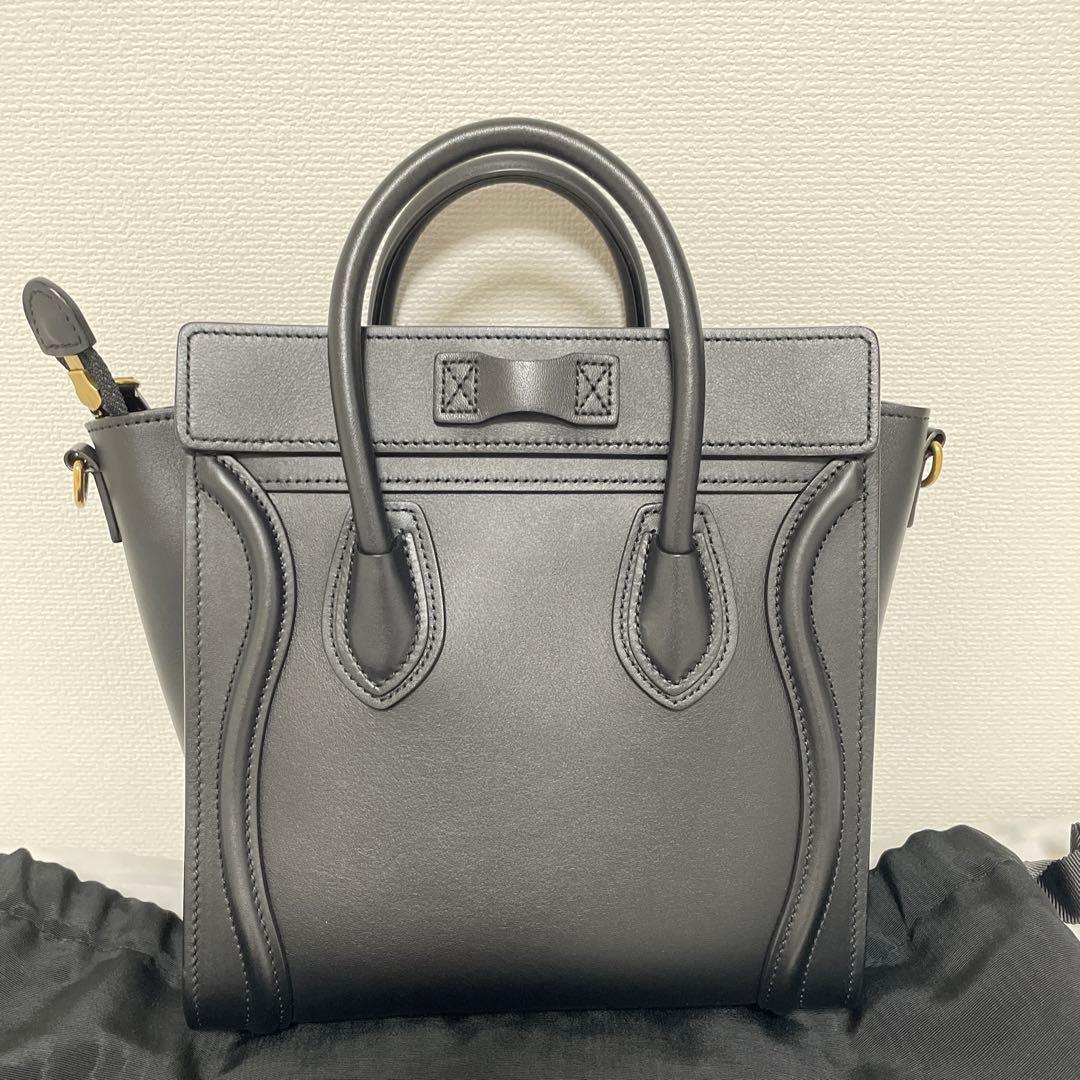 CELINE セリーヌ 黒 ラゲージナノ