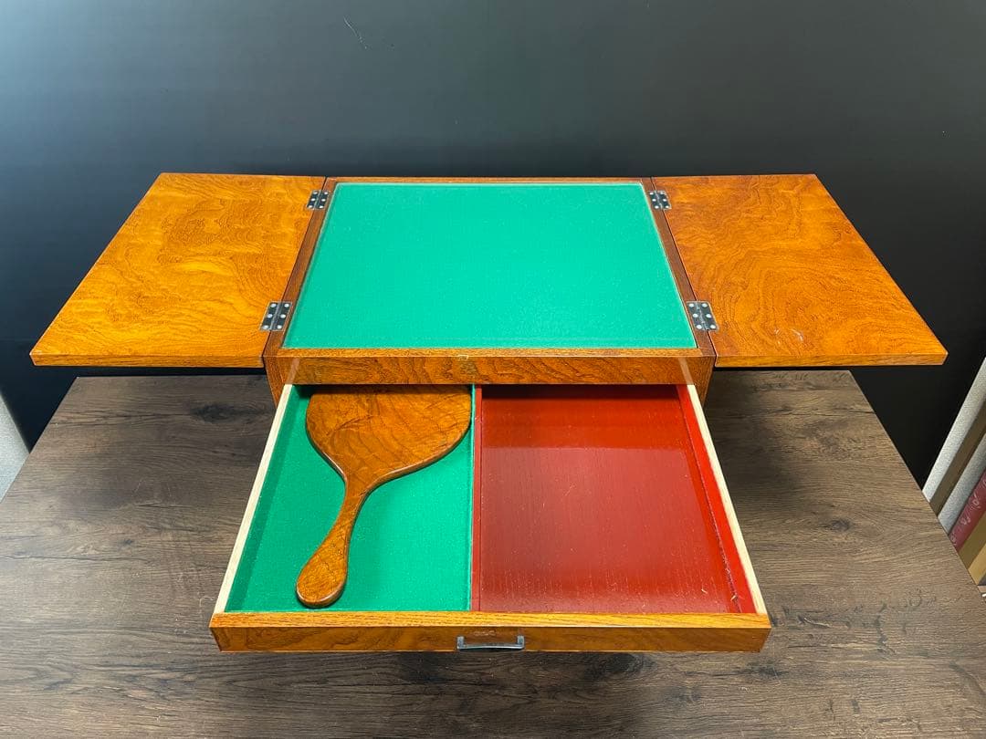 高級　漆塗り　化粧箱　鏡台　お直し