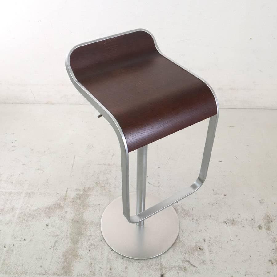 はなこ様6の6ラパルマ レム ハイスツール オーク突板 ブラウン 昇降回転