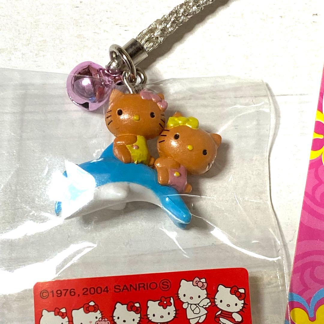 ハローキティ ガングロ キティ ミミィ イルカ 根付け サンリオ 希少