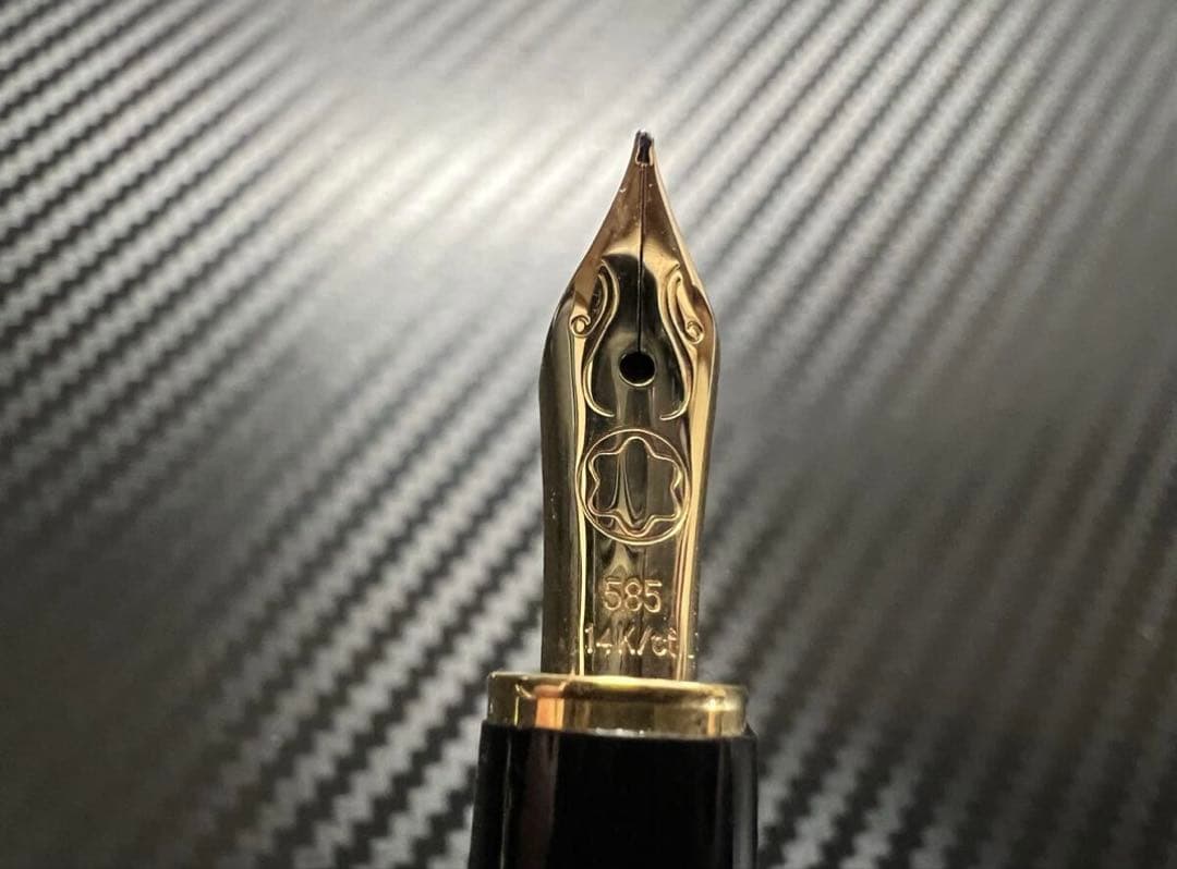 極美品 モンブラン ノブレス F 細字 オブリージュ ダークブルー 万年筆