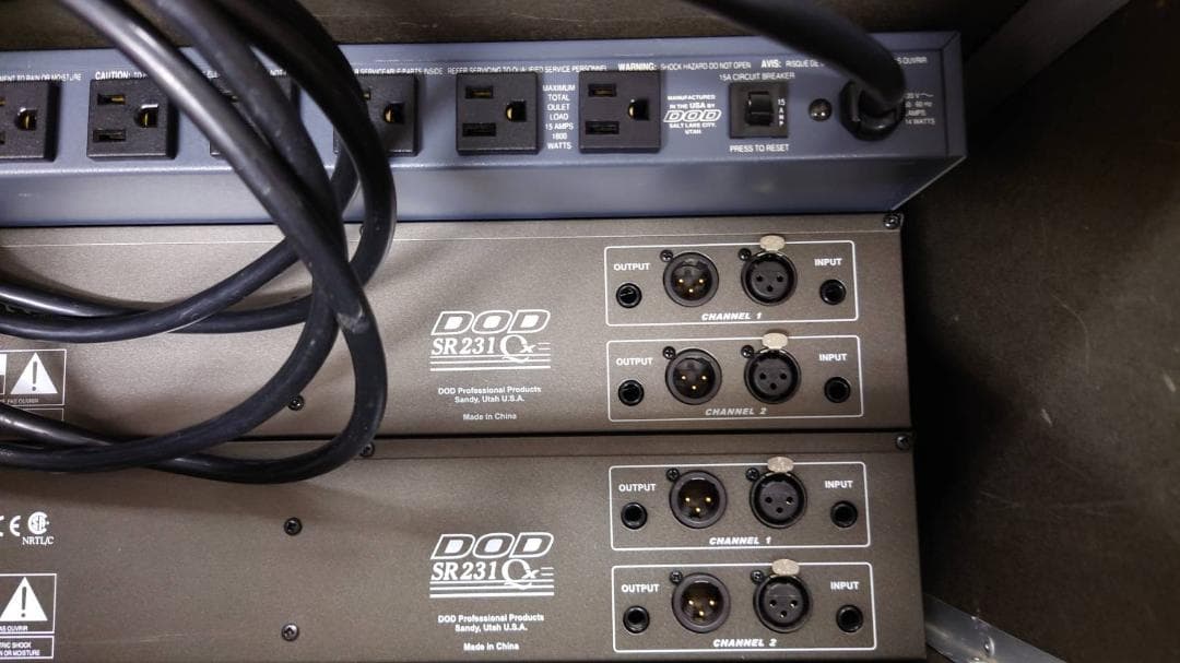 DOD グラフィックイコライザー×2　電源ディストリビューター　ラックセット