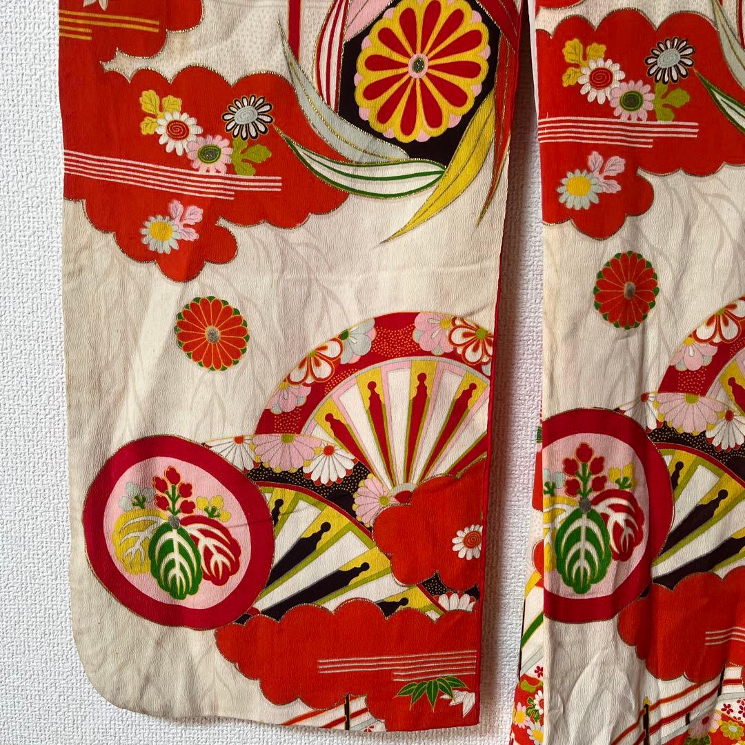 七五三　7歳　女の子　着物　アンティーク　正絹　着物セット