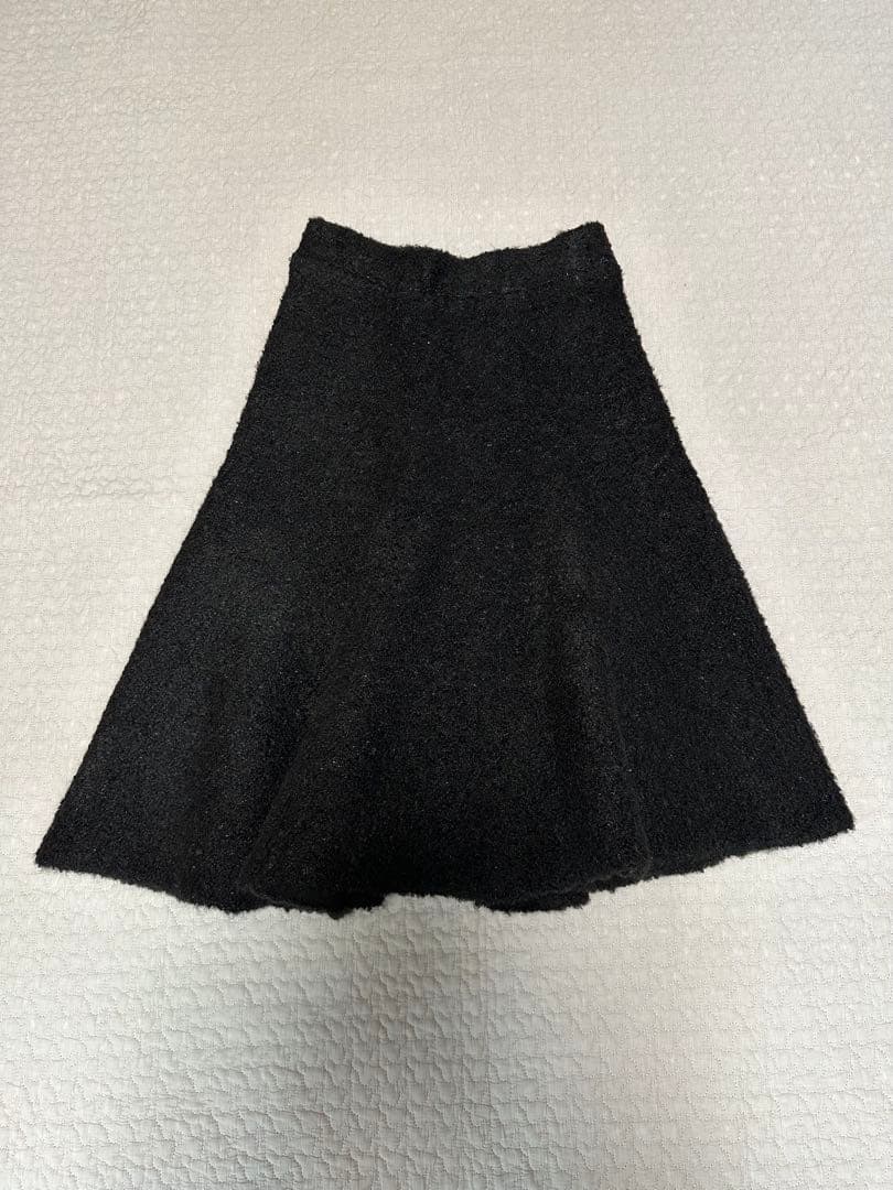 【美品】MACHATT マチャット　ブークレニットスカート　ブラック