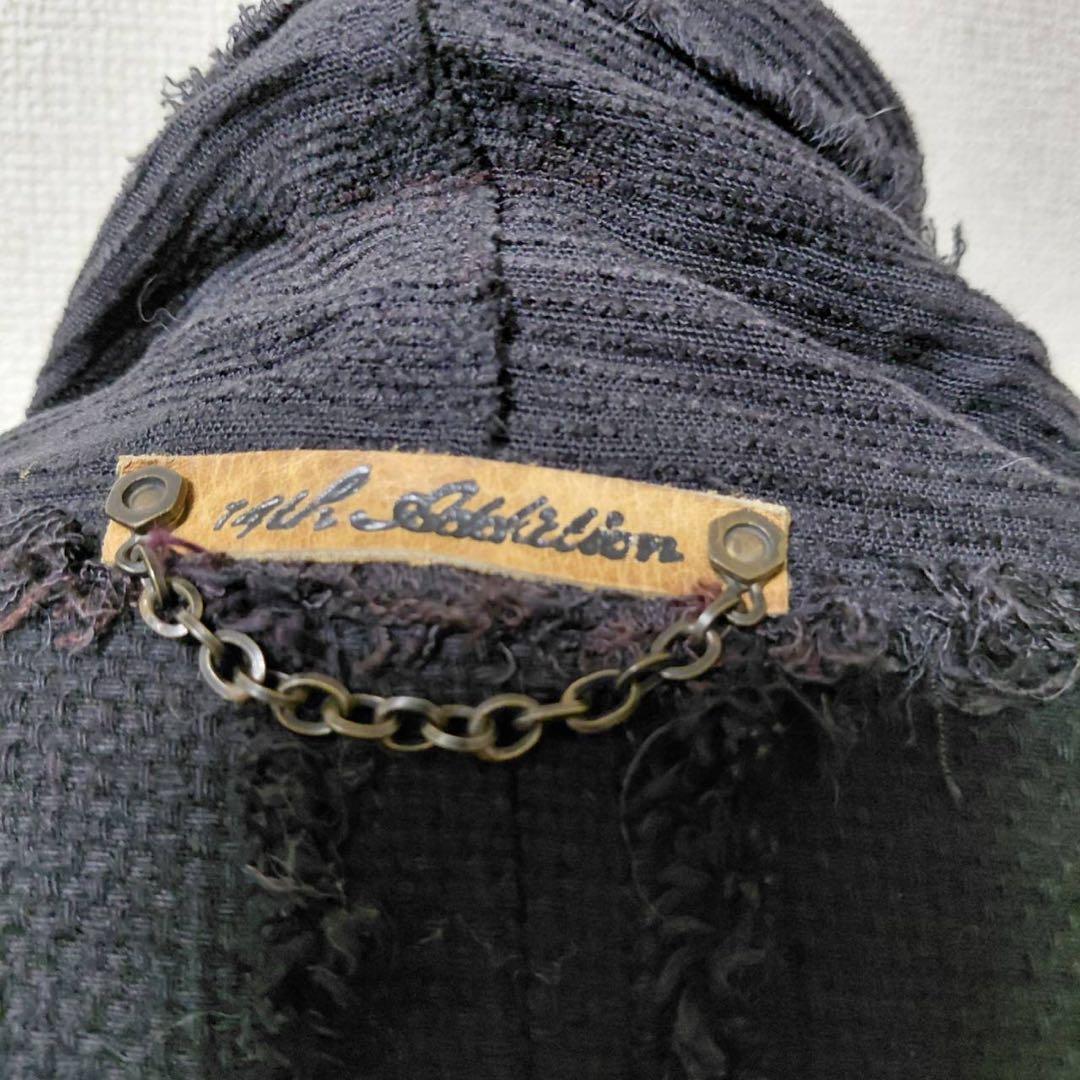 14th addiction カーディガン　ブラック　サイズ２　Lサイズ相当