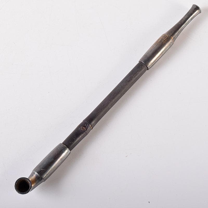 時代提げ物　喫煙具　平安　秦蔵六造　銀煙管　キセル　約36g　共箱　DR8366