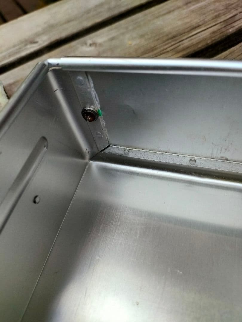 月光荘　小画箱１枚フタ　アルミ絵の具ケース