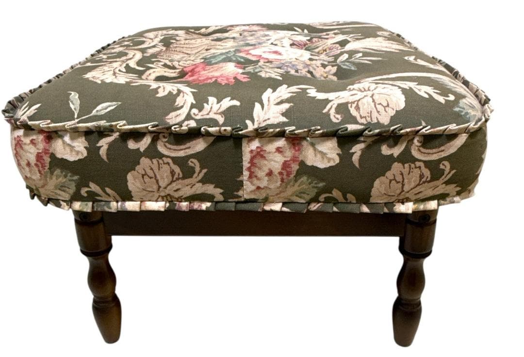 カリモク karimoku オットマン コロニアル 花柄 ヴィンテージ