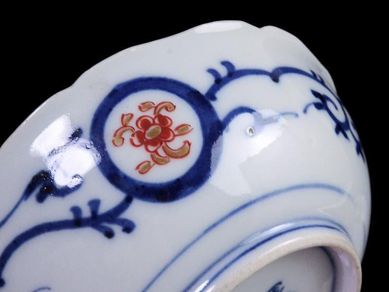 大聖寺伊万里 金襴手 福良雀の図 膾皿 5客 260AS-CXl