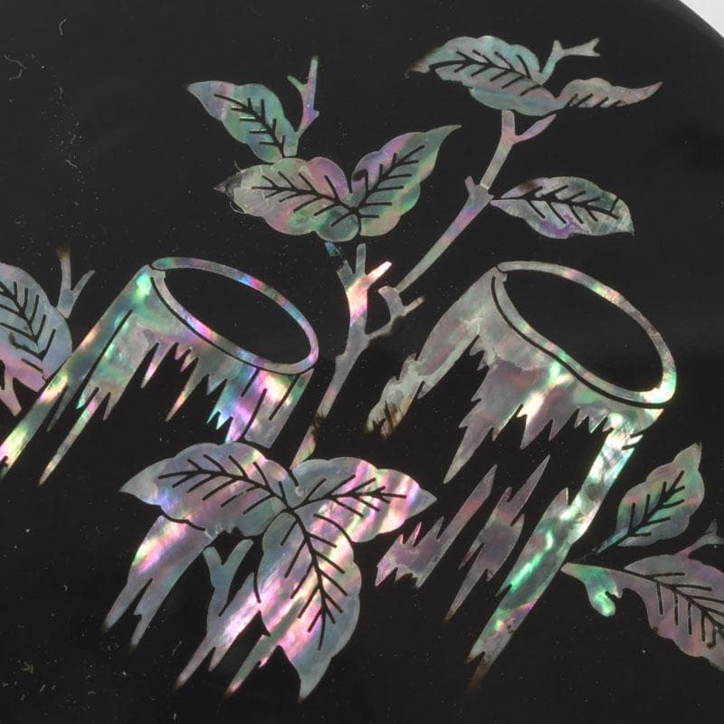 茶道具　南山谷俊成作　乾漆　蓬莱漆器　樹齢香合　共箱　V　9484