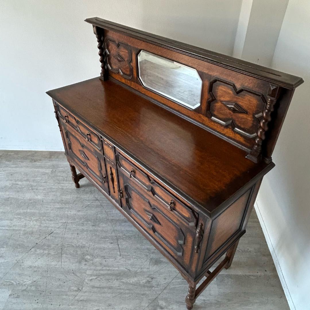 イギリス アンティーク 家具 ミラーバックサイドボード 1930年頃 610A