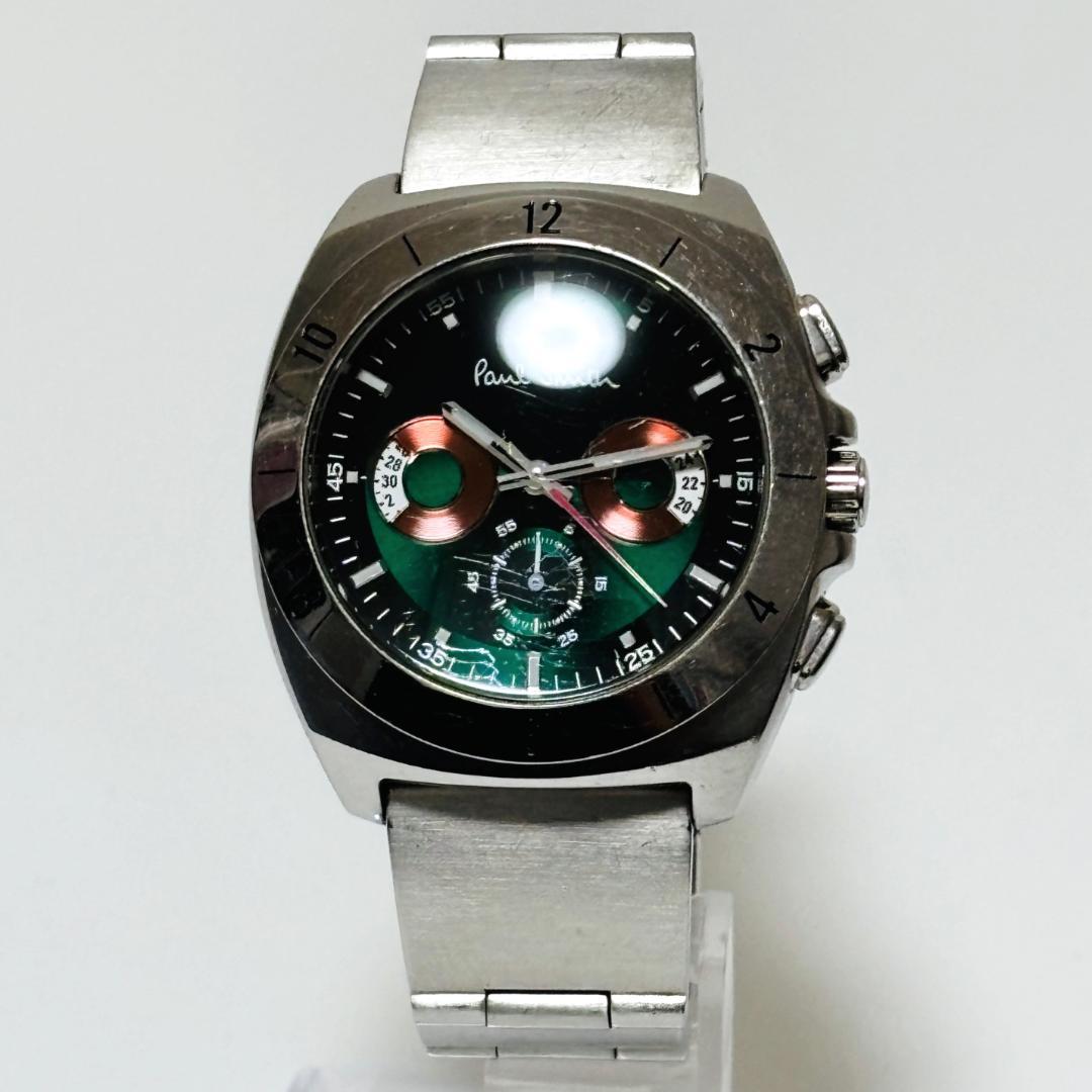 【入手困難】ポールスミス ディスクアイズ グリーン 動作良好 腕時計 y2k