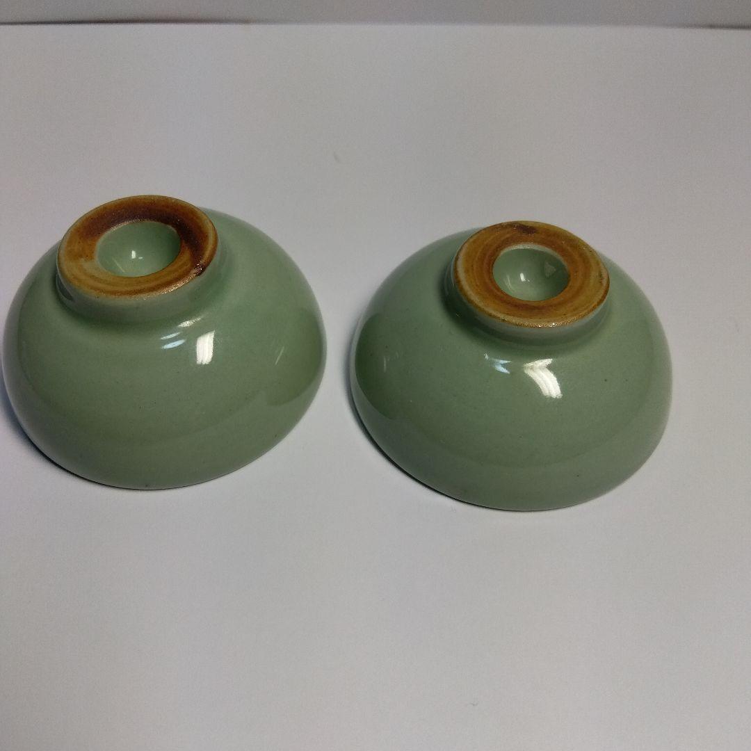 九谷焼 青磁 福字盃一対 中村梅山 共箱 美品 - メルカリ