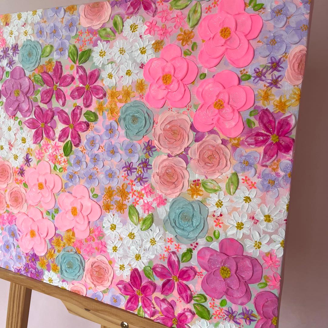 テクスチャーアート　ボタニカル フラワーアート 花図鑑 フランフラン