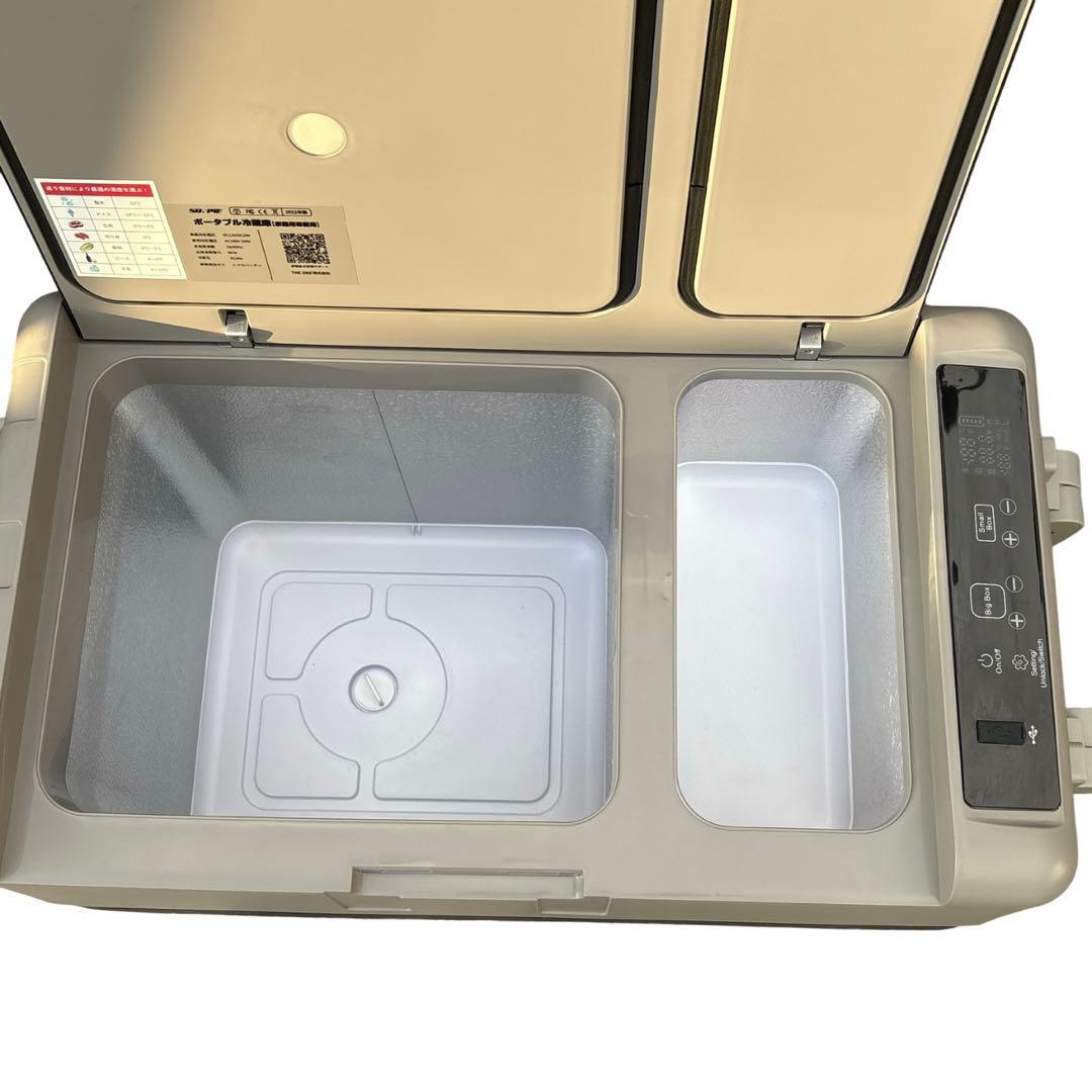 SUNPIE 車載冷蔵庫 30L 2室独立 ポータブル クーラーボックス 22年