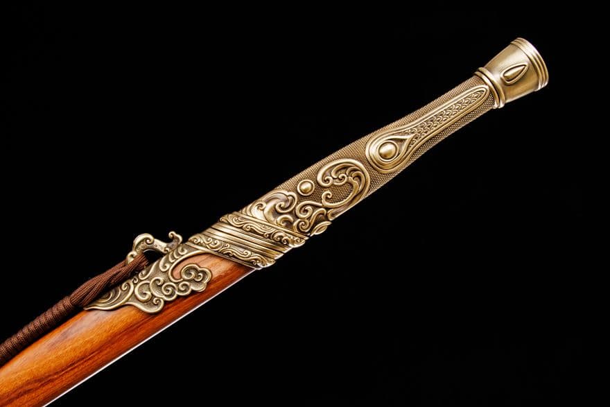 【青衣の剣】古兵器 武具 刀装具 日本刀　模造刀 居合刀 武士道 鑑賞用 美術刀