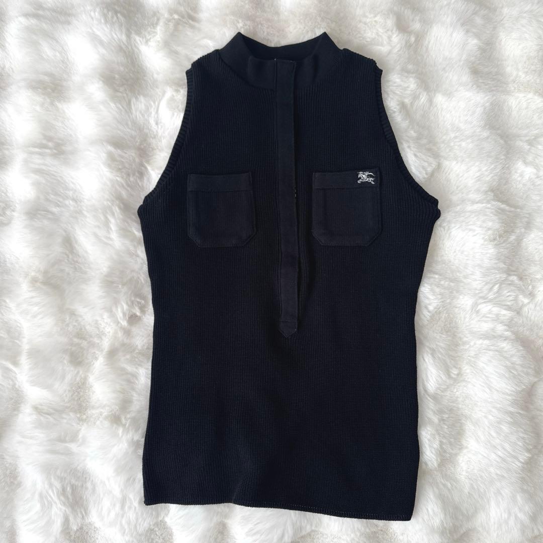 Burberry Blue label バーバリー　ハイネックタンクトップ黒38