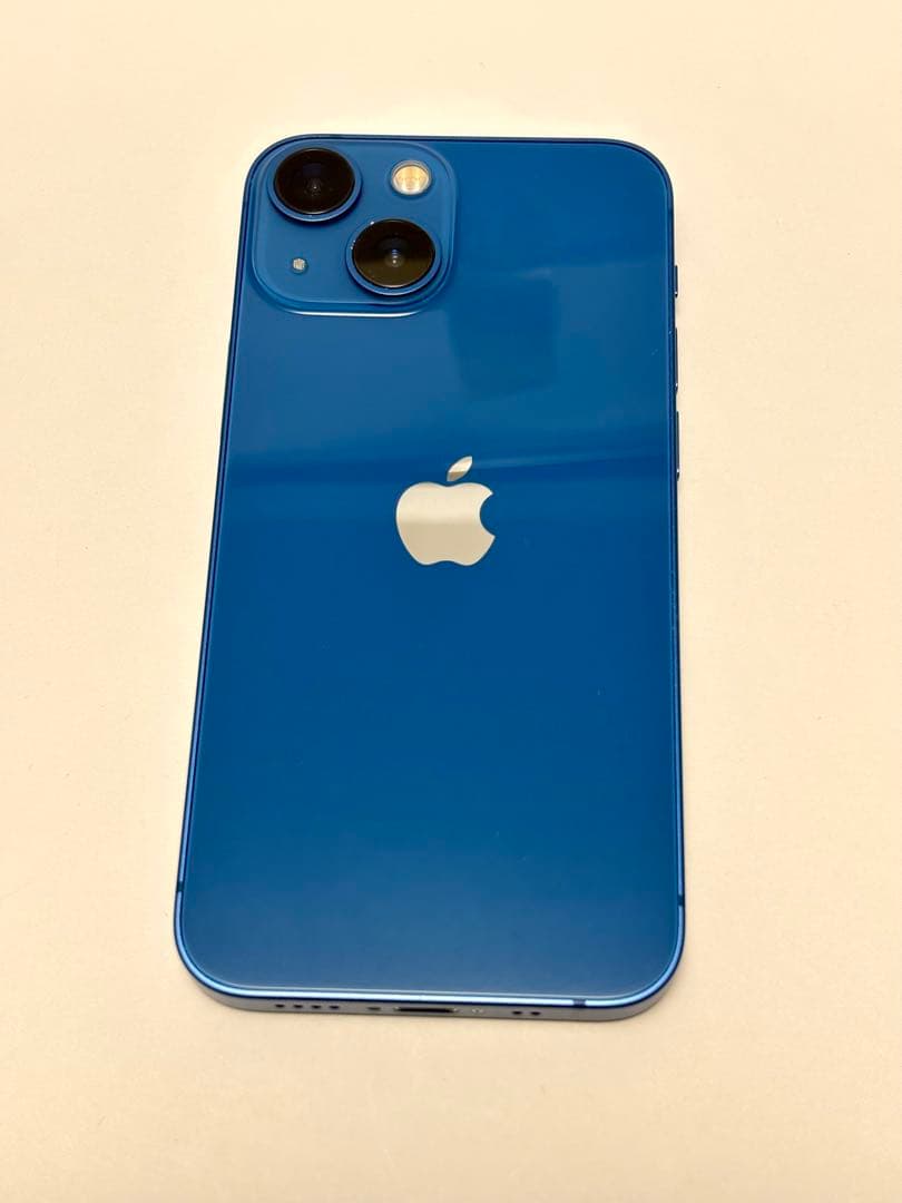 iPhone13 mini ブルー 128GB （箱、保護ガラス、充電付き）