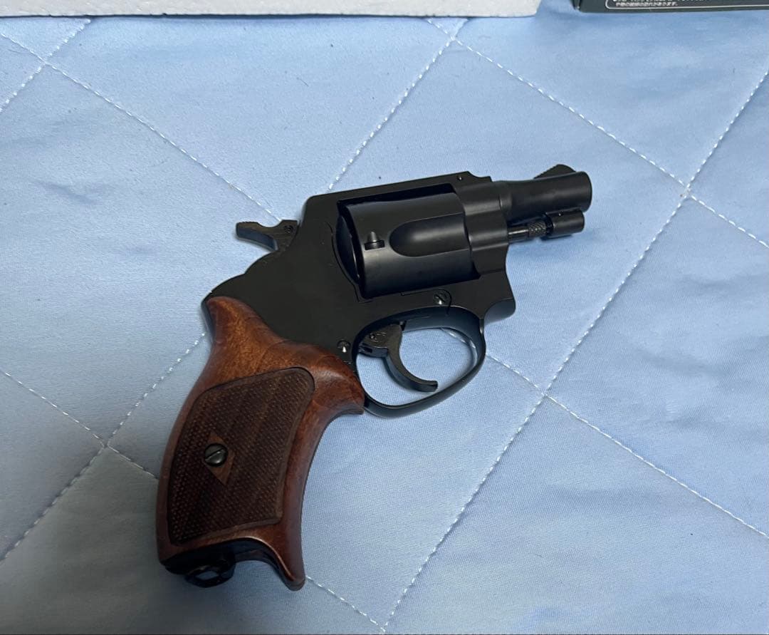 マルシンポリスリボルバーハーフチェッカー木製グリップ仕様ABS短銃身