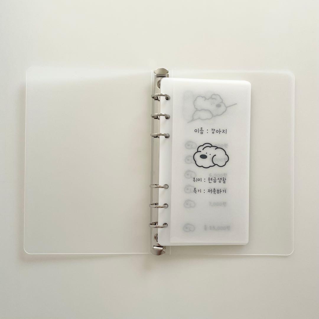 早い者勝ち 韓国 バインダー カバー 貯金 コーデュロイ ブラウン