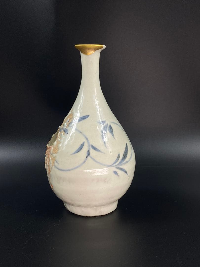 初期古伊万里 徳利 染付 傷有 金継ぎ 参考品 時代品 高16cm