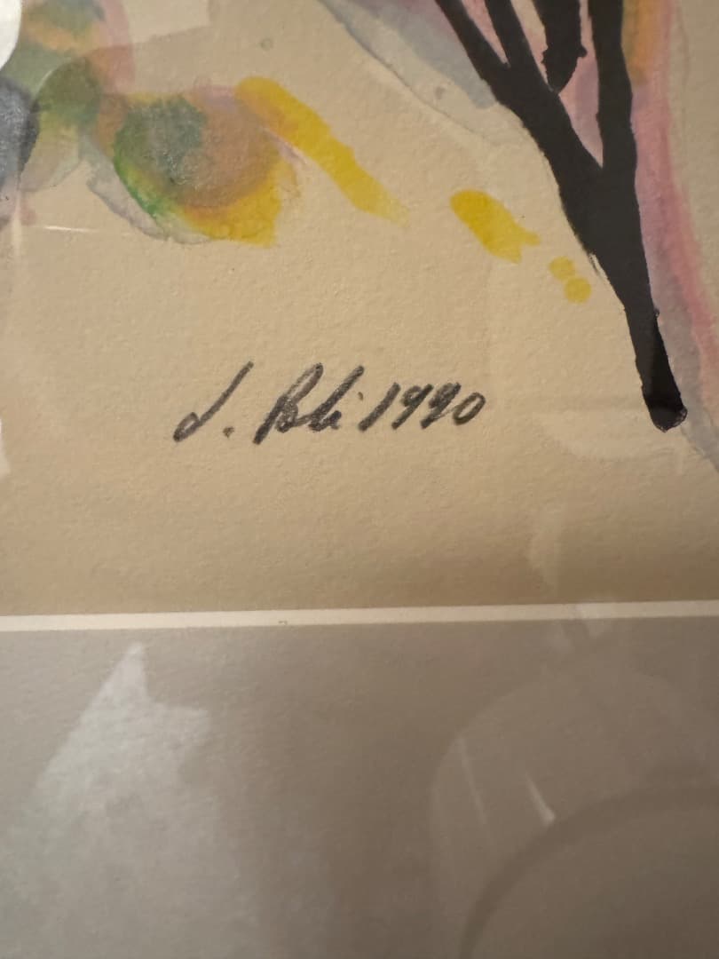 大塚家具購入 リトグラフ J. Plo 魚の絵画 40/180