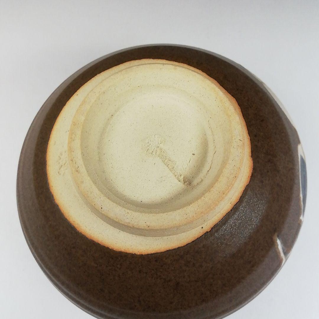 T619 茶碗 『九谷焼』『椿文』『長高喜兵衛 造』 共箱 抹茶碗 茶道具