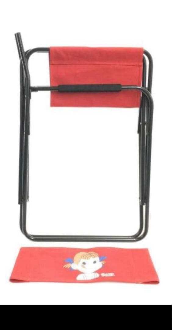 ペコちゃん ディレクターチェア 不二家 高さ約77cm 折りたたみ椅子