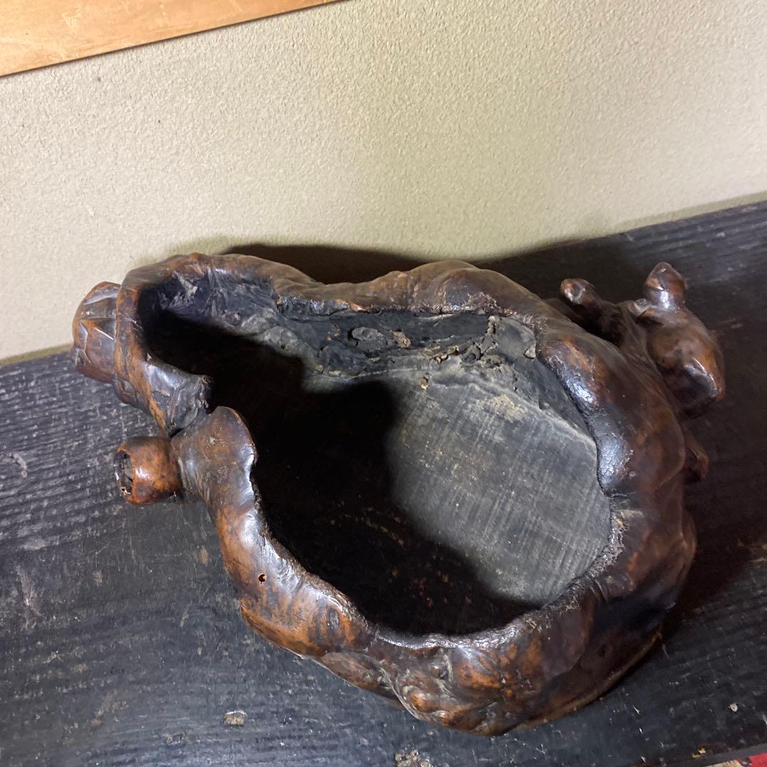 木の根ひょっこり猫 煙草盆