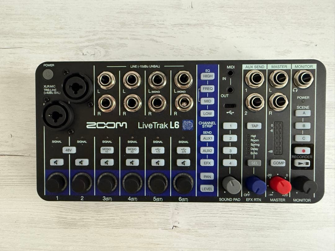 ZOOM LiveTrak L6 未使用 32bit対応ミキサー