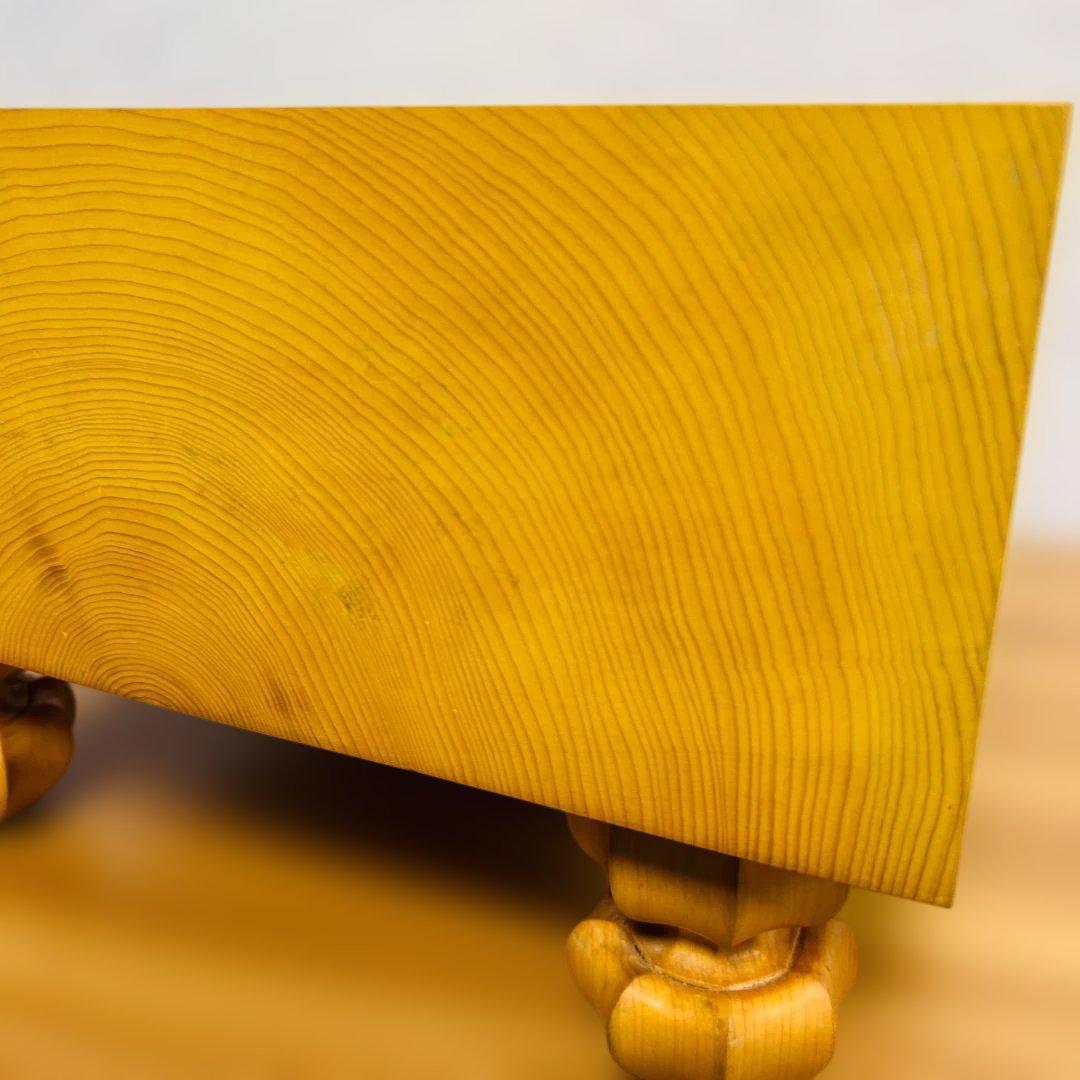 【本榧】脚付碁盤 4.6寸 板目 木表 囲碁 ヘソ有り 19路盤 13kg