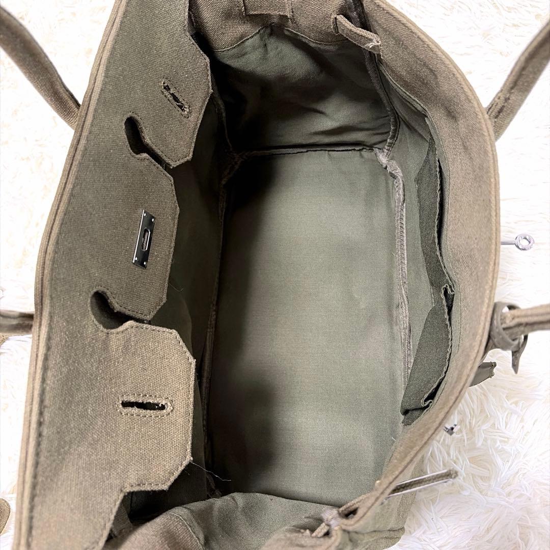 美品⭐︎ヴィンテージ加工 birkin型 オリーブ カーキ キャンパス ミリタリー