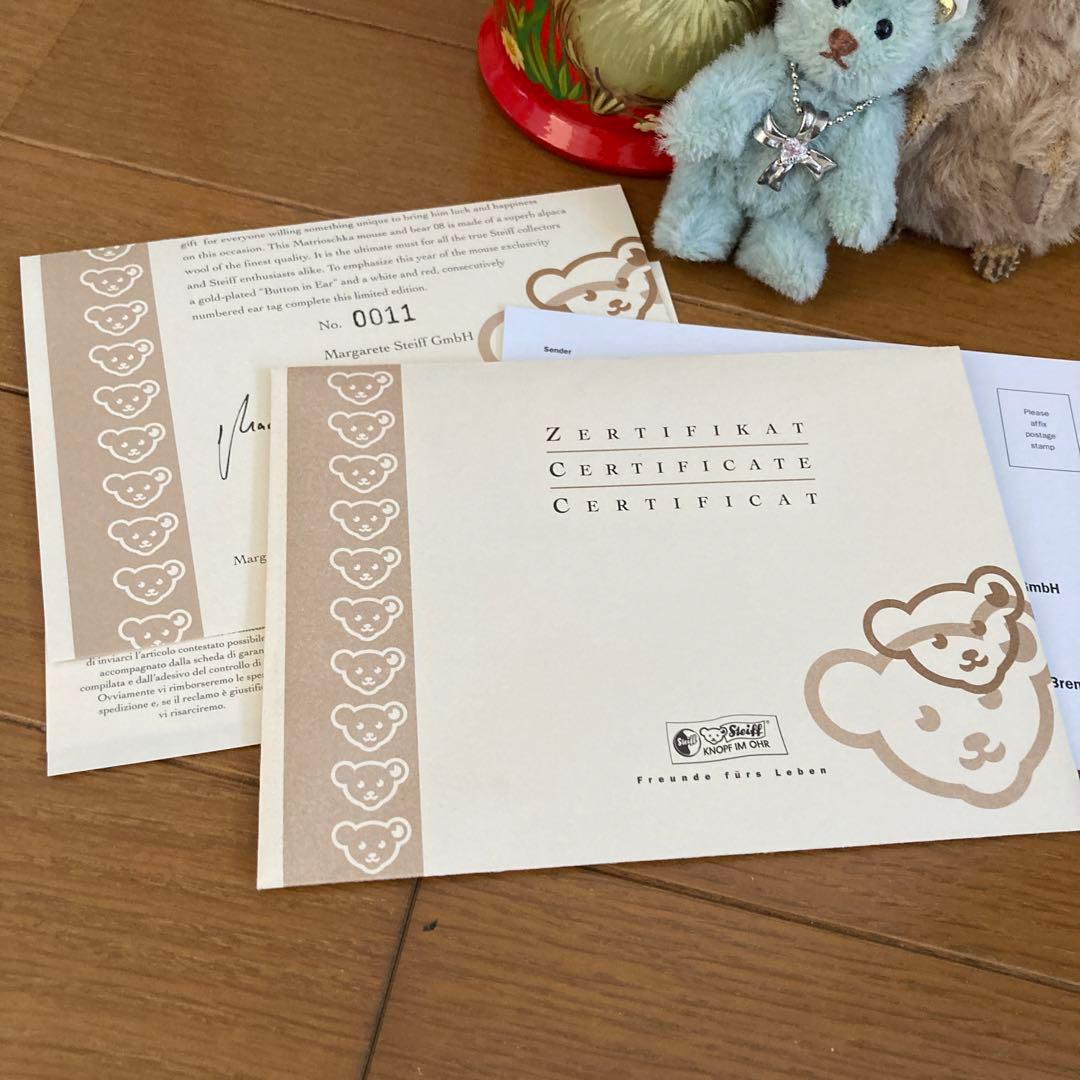 希少レア Steiff シュタイフ マトリョーシカ ネズミ テディベア セット