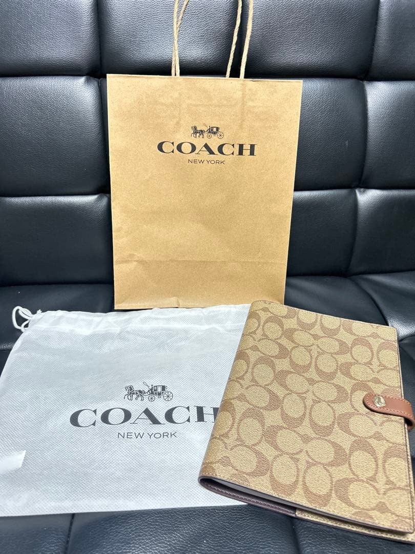 未使用 コーチ ノートカバーセット シグネチャー ブラウン 未使用 コーチ ノートカバーセット シグネチャー ブラウン COACH