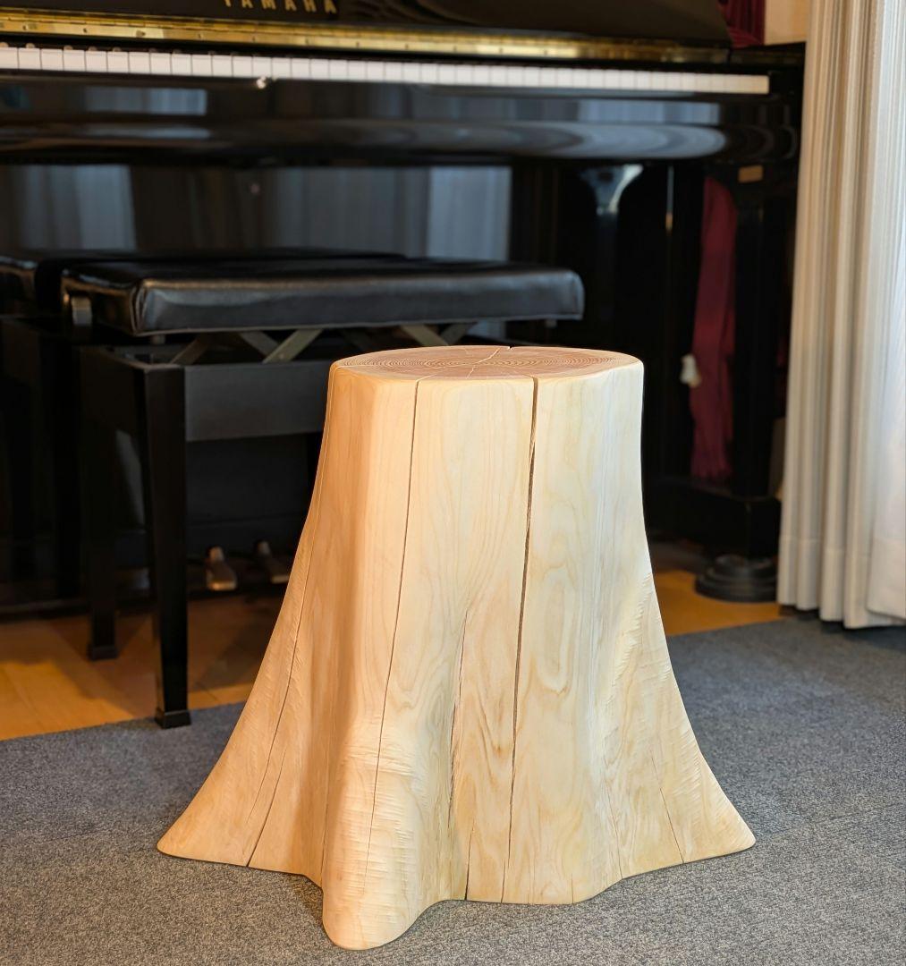 檜　大型　切り株　丸太　椅子　スツール　高さ約44.5㎝